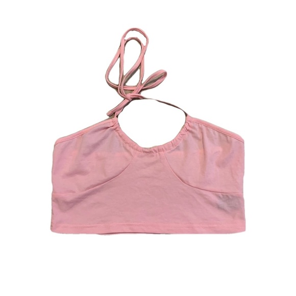 Shein Pink Halter Crop Top - Size Small - Picture 1 of 5